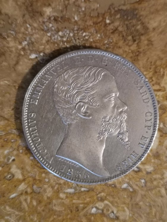 5 lire 1856 Torino Monete e Medaglie dei Savoia prima dell unità d