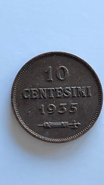 San Marino 10 Centesimi 1935 Richiesta Identificazione Valutazione