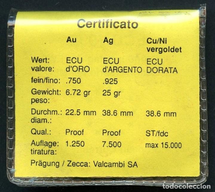 Monedas antiguas de Europa: ITALIA, MONEDA, ECU DORATA, FONDAZIONE C.E.E., 1992, COIN ECU - Foto 3 - 115469611