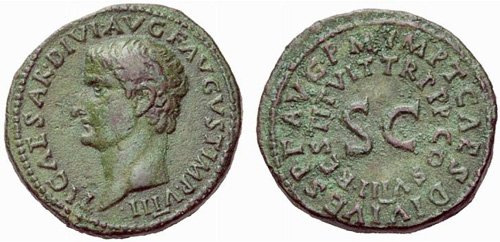 tiberius roman coin as