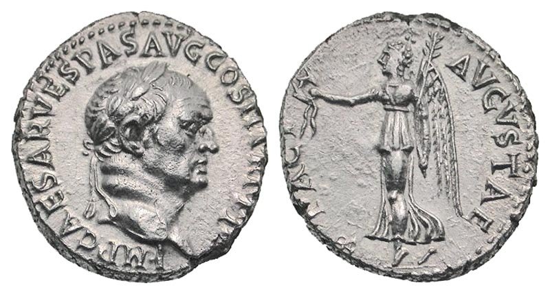 Vespasian. A.D. 69-79. AR denarius. Ephesus mint, struck A.D. 70. Ex CNG 330, lot 334.