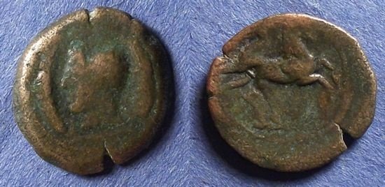 Ancient Coins - Zeugitania, Carthage Circa 300 BC, AE15