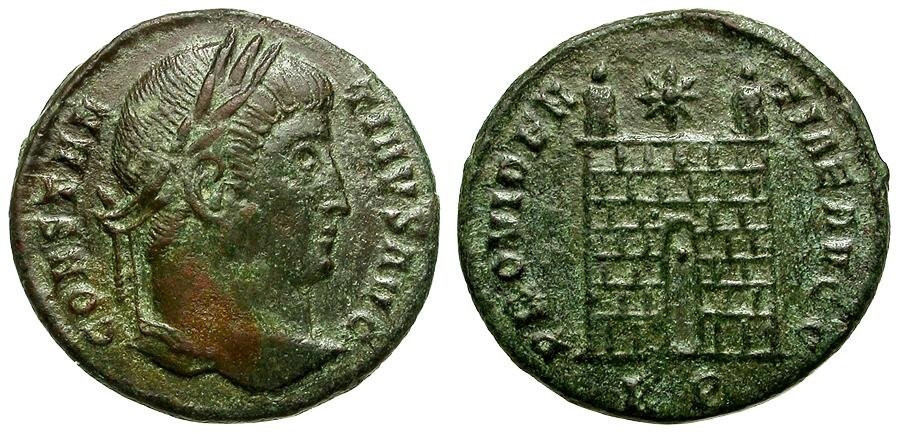 Ancient Coins - Constantine I the Great &#198; Follis / Campgate