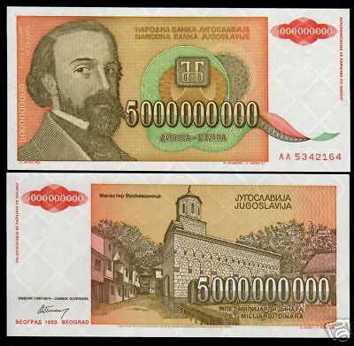 YUGOSLAVIA-5000000000-BILLION-DINARA-135-1993-SERBIA-MONASTERY-UNC-BUNDLE-100PCS