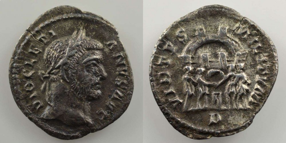 Roman empire 284-305 n. Chr. Diocletian  (284-305)  Argenteus  R/ VIRTVS MILITVM  Trèves / Trier  TTB VF