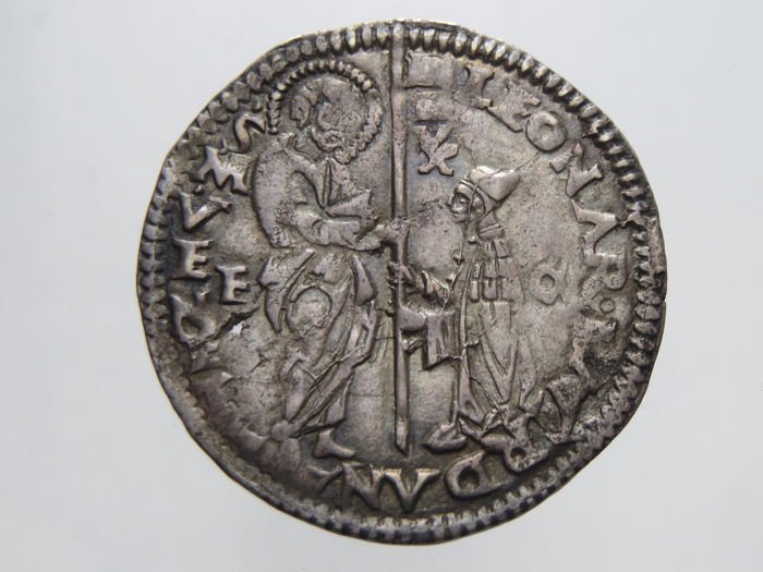 Italia - Venezia - Marcello o mezza Lira - doge Leonardo Loredan (1501-1521) - Argento