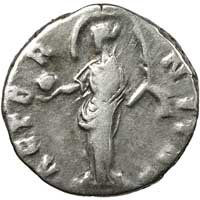 The reverse of a denarius of Diva Faustina Senior showing Providentia