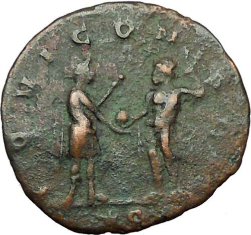 AURELIAN-receiving-globe-from-nude-Jupiter-272AD-Ancient-Roman-Coin-i35042