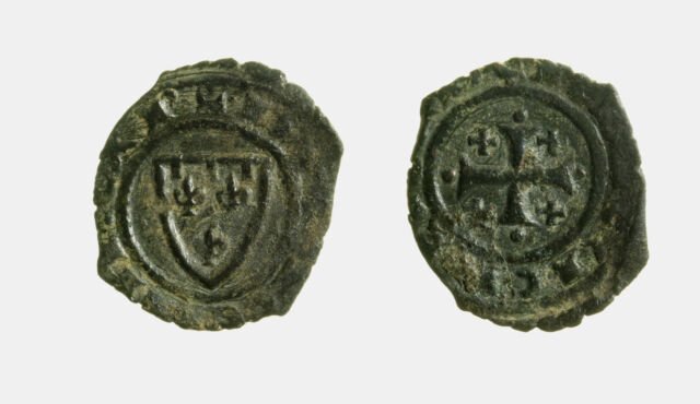 pci5936) BRINDISI  Carlo I d'Angio' (1266 - 1282) Denaro con Stemma SP 40