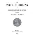 Maggiori informazioni su "La Zecca di Modena nei periodi comunale ed estense"	