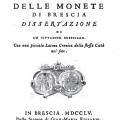 Maggiori informazioni su "Notizie della zecca e delle monete di Brescia"	