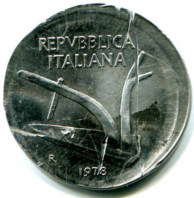 10 lire 1955 errore di conio