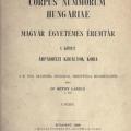 Maggiori informazioni su "Corpus nummorus Hungariae.  Magyar egyetemes éremtár."	