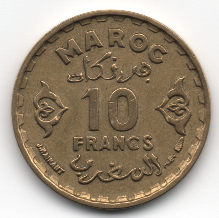 10 Francs 1952 Marocco Mohamed V (2).png