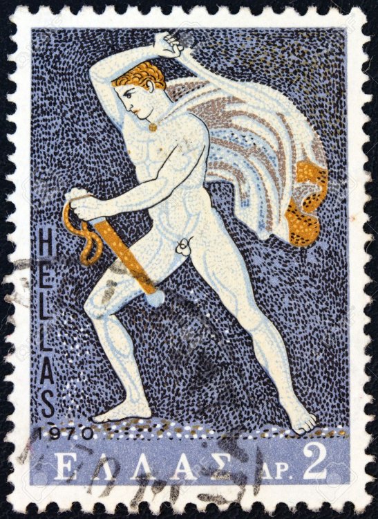 13591055-GREECE-CIRCA-1970-A-stamp-printed-in-Greece-from-the-Greek-Mosaics-issue-shows-a-Hunter-of-a-lion-hu-Stock-Photo.jpg