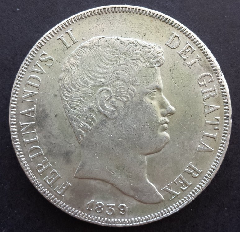 Piastra 120 Grana 1839 2° Tipo Regno Delle Due Sicilie Ferdinando II di Borbone 1830-1859 (2).jpg