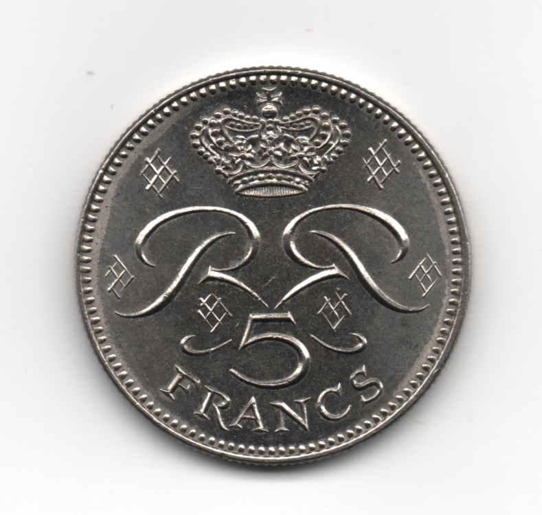 5 Francs 1974 Monaco Rainier III Nickel-10g-29mm(2).png