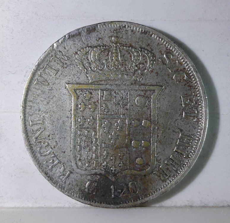 Piastra 120 Grana 1833 1° Tipo Regno Delle Due Sicilie Ferdinando II di Borbone 1830-1859 (2).jpg