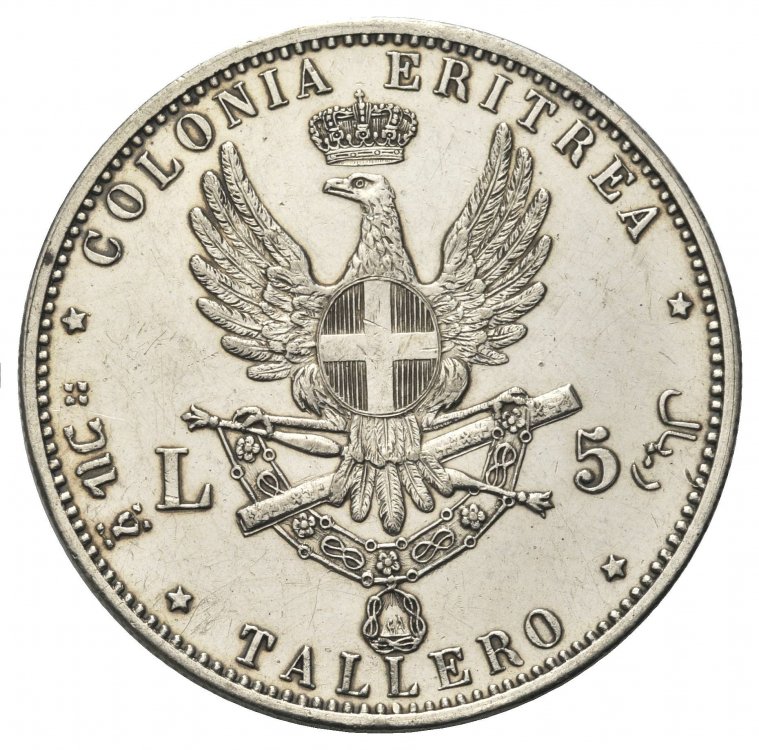 5 Lire 1891 Colonia Eritrea Umberto I 1890-1896 (1).jpg