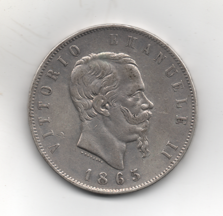 5 Lire 1865 T Regno D'Italia Vittorio Emanuele II 1861-1878 (2).png