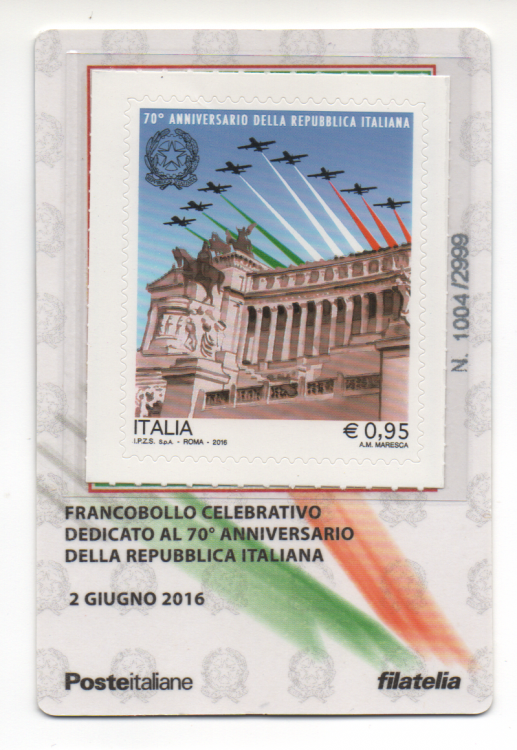 02-06-2016 Francobollo Celebrativo Dedicato Al 70° Anniversario Della Repubblica Italiana (1).png