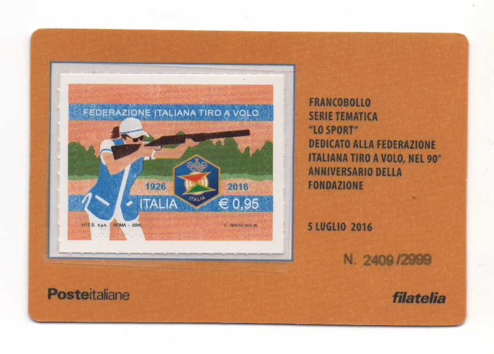 05-07-2016 Francobollo Serie Tematica Lo Sport Dedicato Alla Federazione Italiana Tiro a Volo Nel 90° Anniversario Della Fondazione (1).png