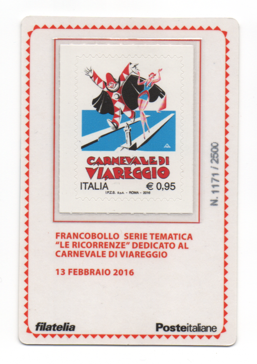 13-02-2016 Francobollo Serie Tematica Le Ricorrenze Dedicato Al Carnevale Di Viareggio (1).png