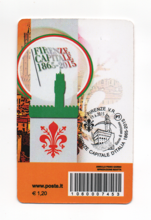 19-06-2015 Francobollo Celebrativo Del 150° Anniversario Della Proclamazione Di Firenze a Capitale D'Italia (2).png