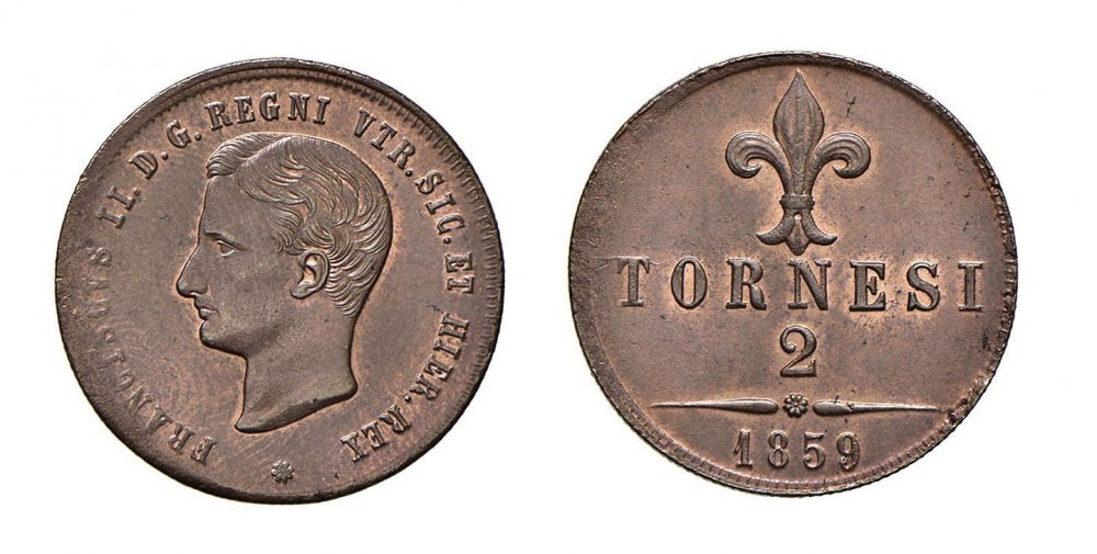 2 tornesi 1859 D e R presentano fiore ad 8 petali ma di stili diversi.JPG