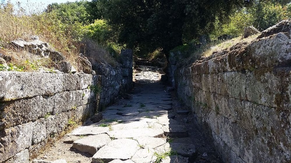 Tuscolo , stada romana che porta all' acropoli.jpg