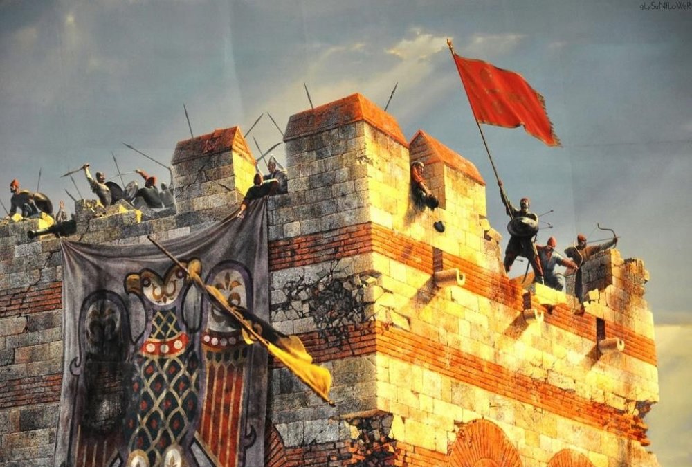 The-Raising-of-the-Islamic-Flag-Conquest-of-Constantinople-1453-CE-Drawings-001.jpg