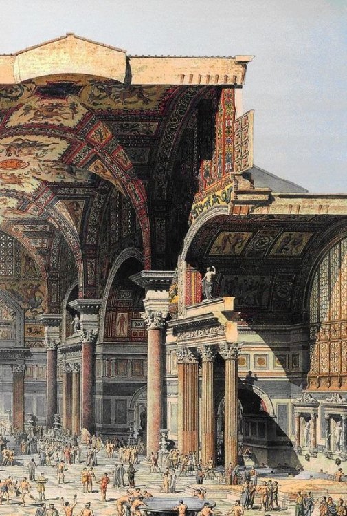 The Baths of Diocletian in Rome were commissioned by Maximian in honor of co-Emperor Diocletian in 298.jpg