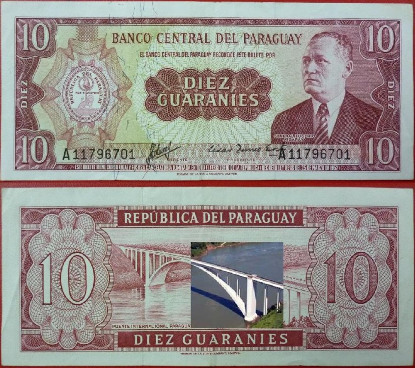 Paraguay - 10 Guaranies.JPG