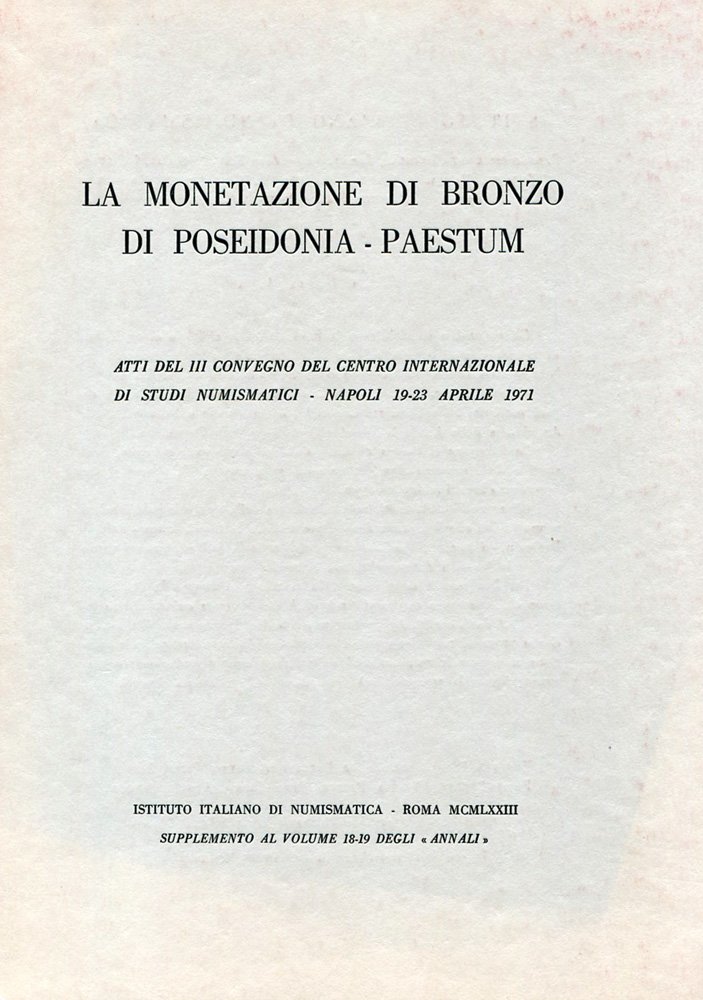 La monetazione di bronzo di Poseidonia-Paestum