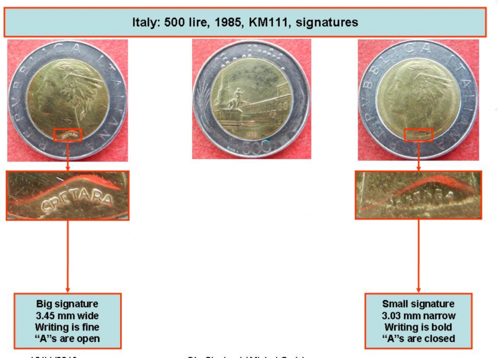 500 Lire 1985, differenze.png