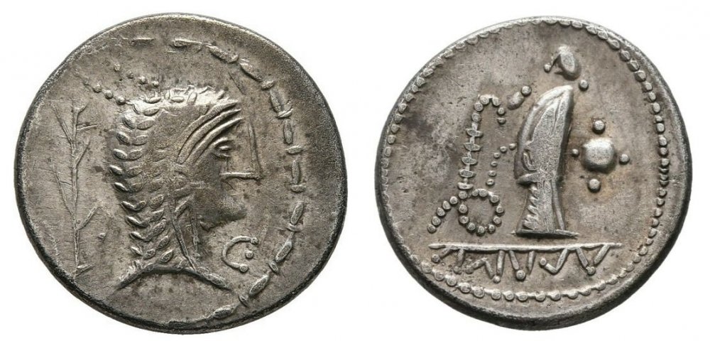 Denarius Eravisci Juno Roman Republic 19 mm 3,57 gr Dembski 1575 KMW 1574-7.jpg