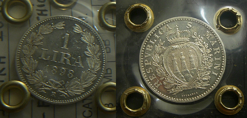 San Marino V.M.: 1 Lira 1898 qFdc