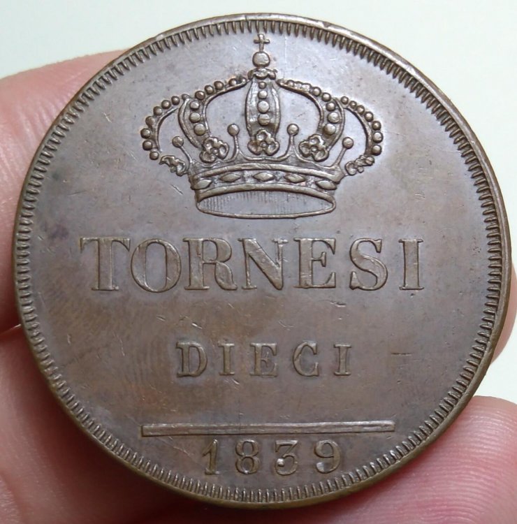 10 Tornesi 1839 2° tipo con rov. 1° tipo stella a 5 punte 1b.jpg