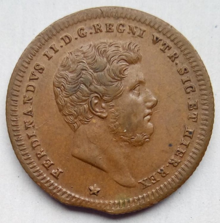 Ferdinando II di Borbone - 2 Tornesi 1842 2a.jpg