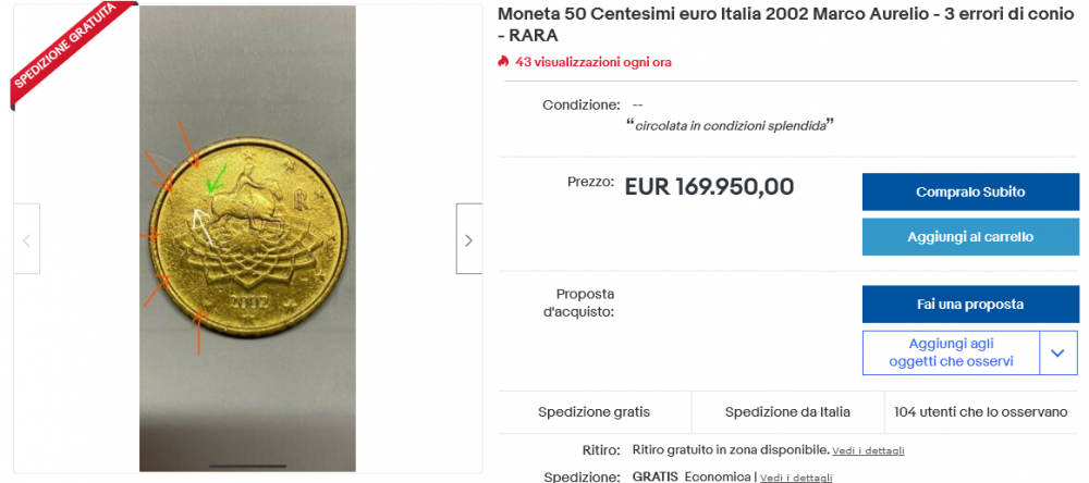 Moneta 50 Centesimi euro Italia 2002 Marco Aurelio - 3 errori di conio - RARA eBay.png