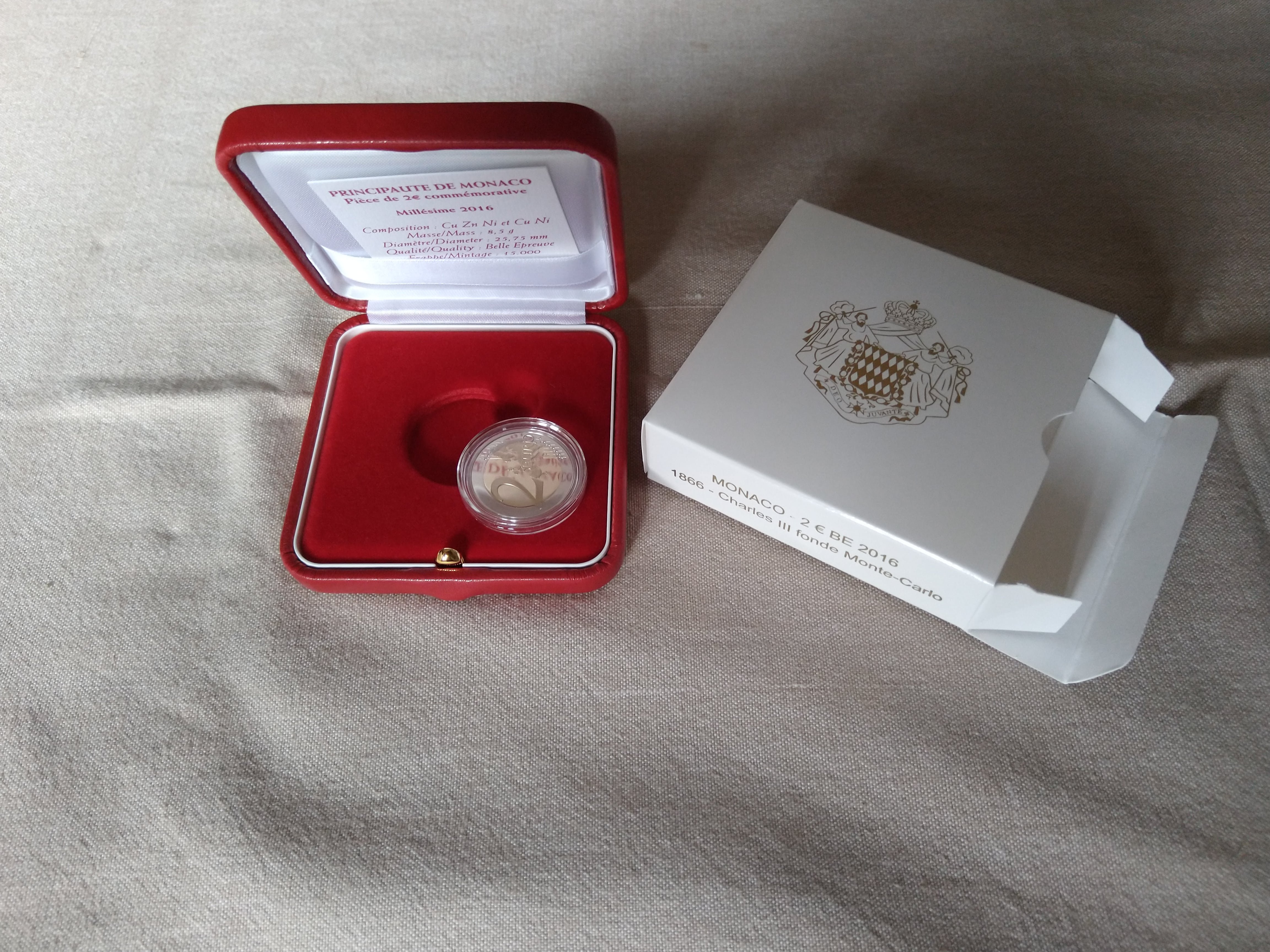 2 euro Monaco 2016 - 150° Fondazione Monte Carlo